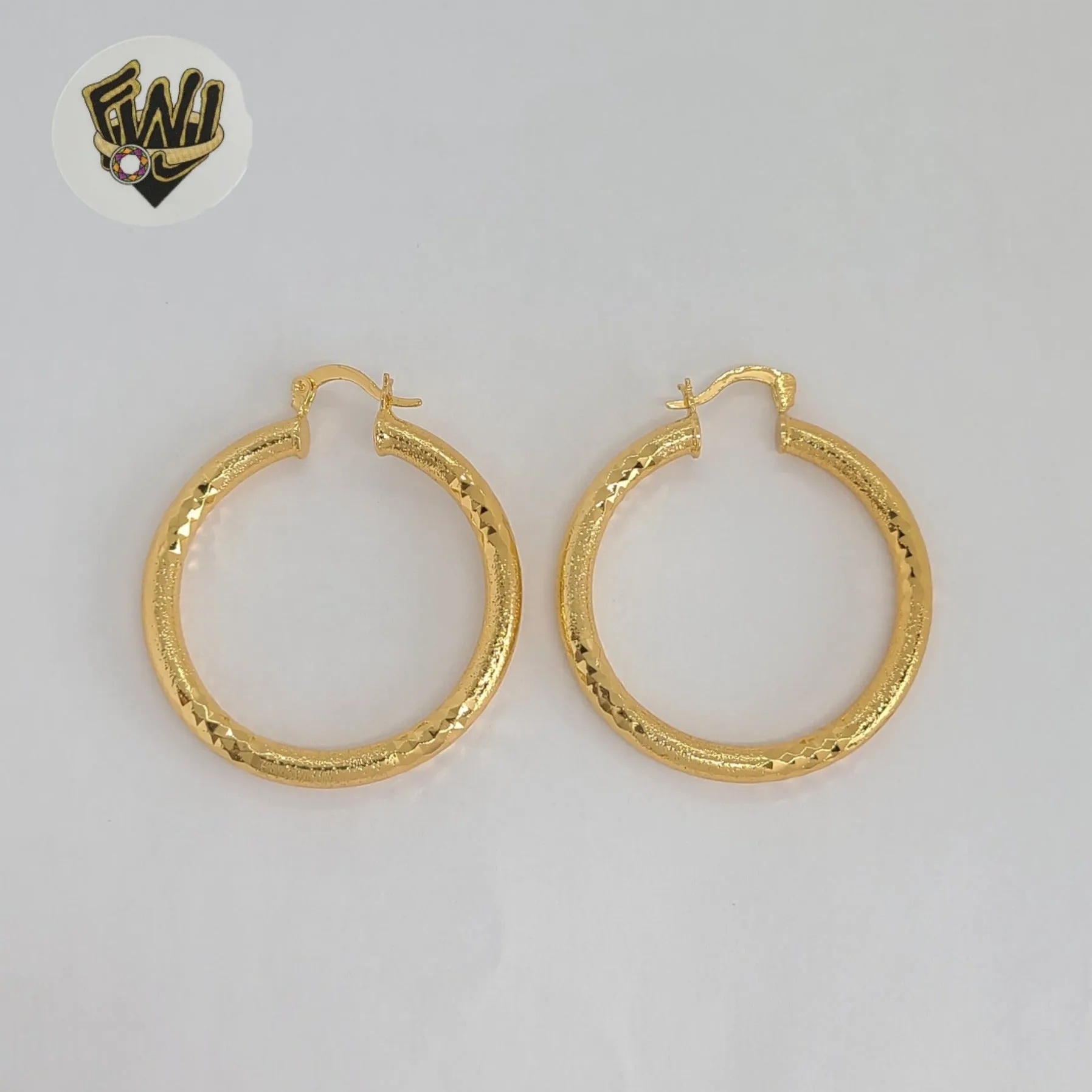 (1-2729-1) Gold Laminate - Carved Hoops - BGO