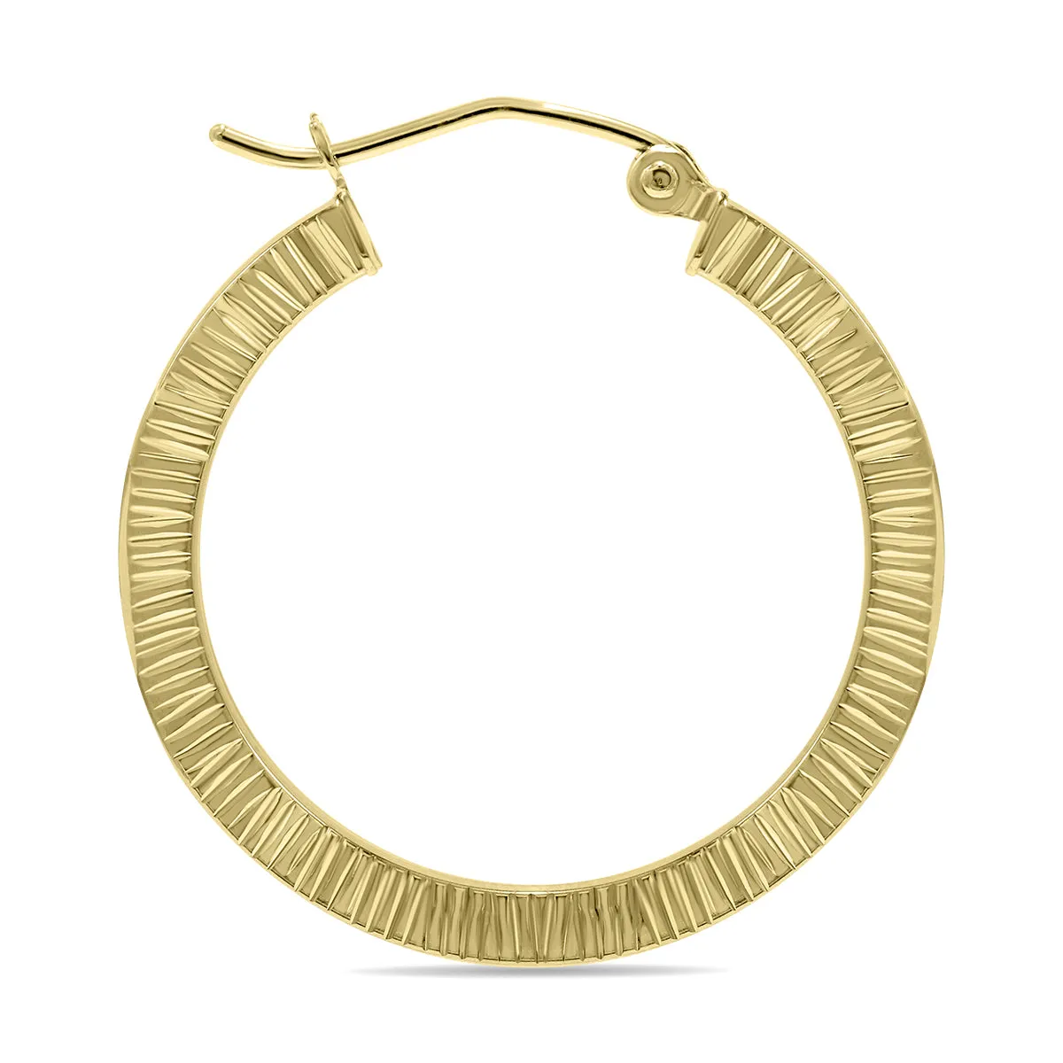 10K Yellow Gold Rigged Hoop Earrings