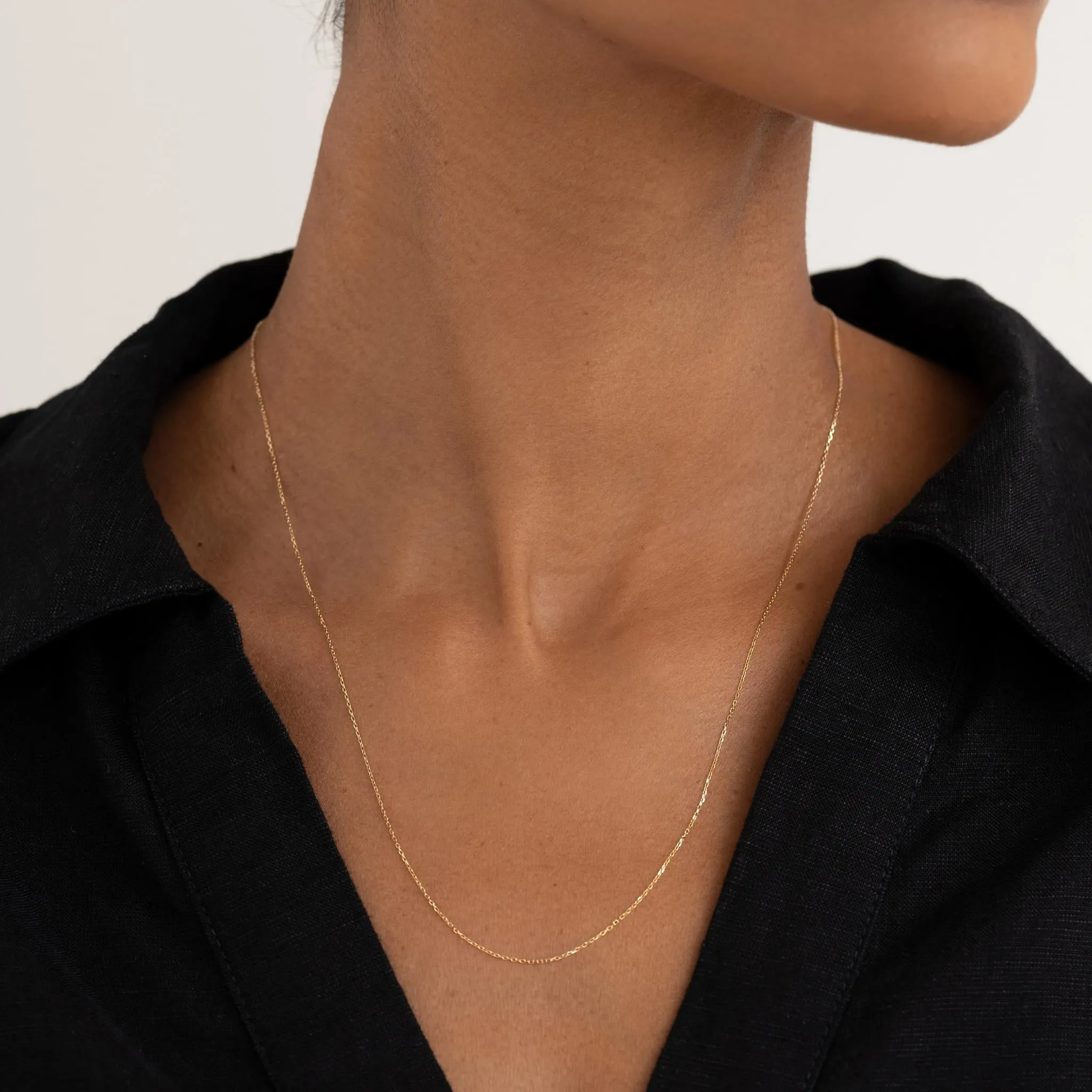 14k Gold Cable Chain Necklace (20 inches) - Tyra