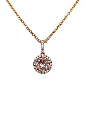 14K ROSE GOLD MORGANITE PENDANT  G12932