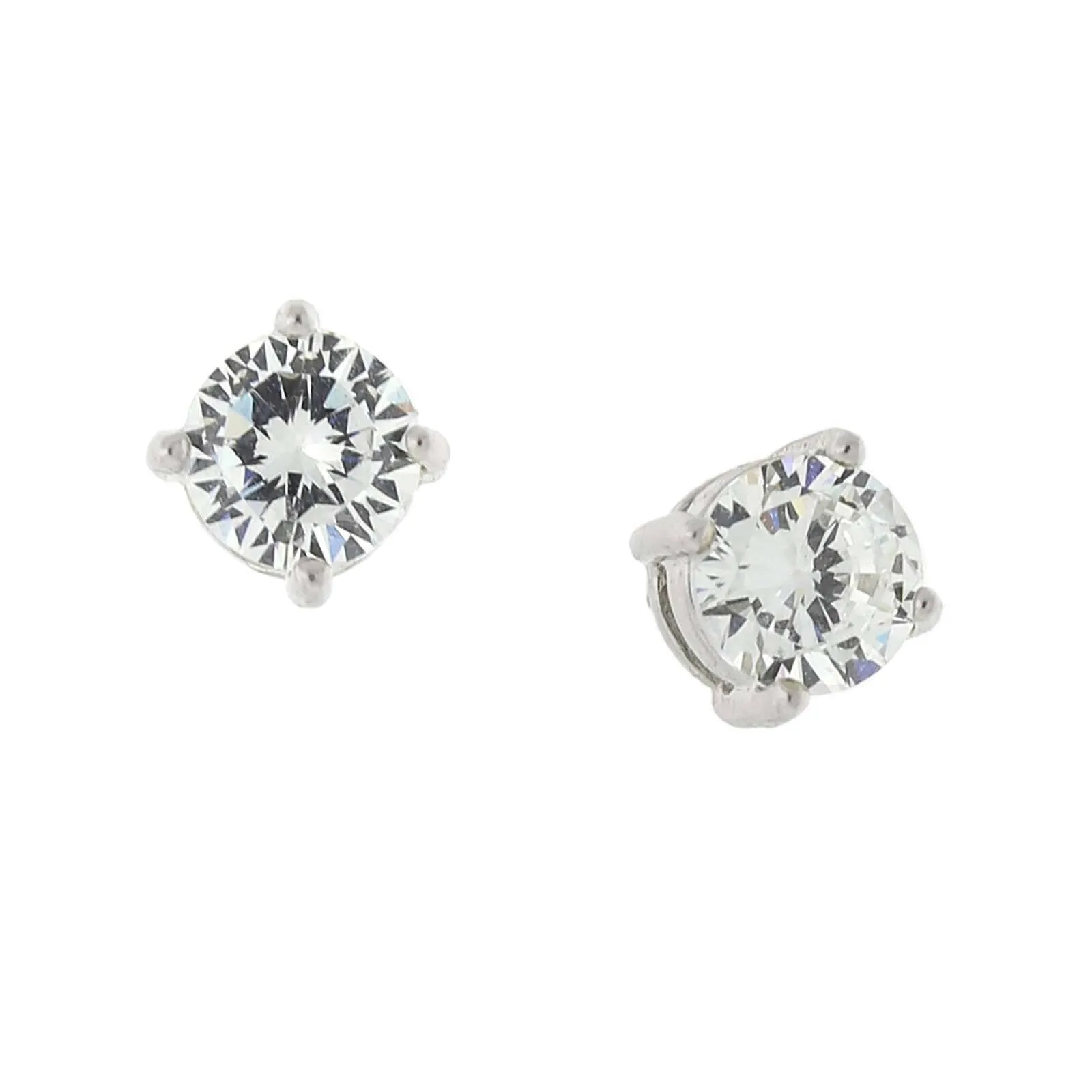 1928 Jewelry Classic Round Cubic Zirconia Stud Earrings