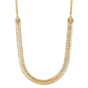 1928 Jewelry Gold Fancy & Swaged Chain Necklace 16"   3" Extender