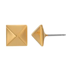 1928 Jewelry Gold Pyramid Post Earrings