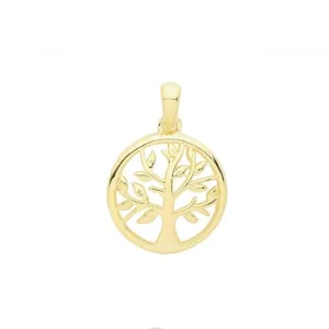 Acotis Silver Pendant Gold Plated Tree Of Life G61073GP