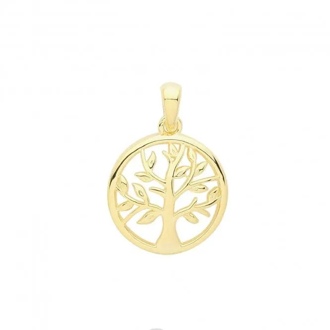 Acotis Silver Pendant Gold Plated Tree Of Life G61073GP