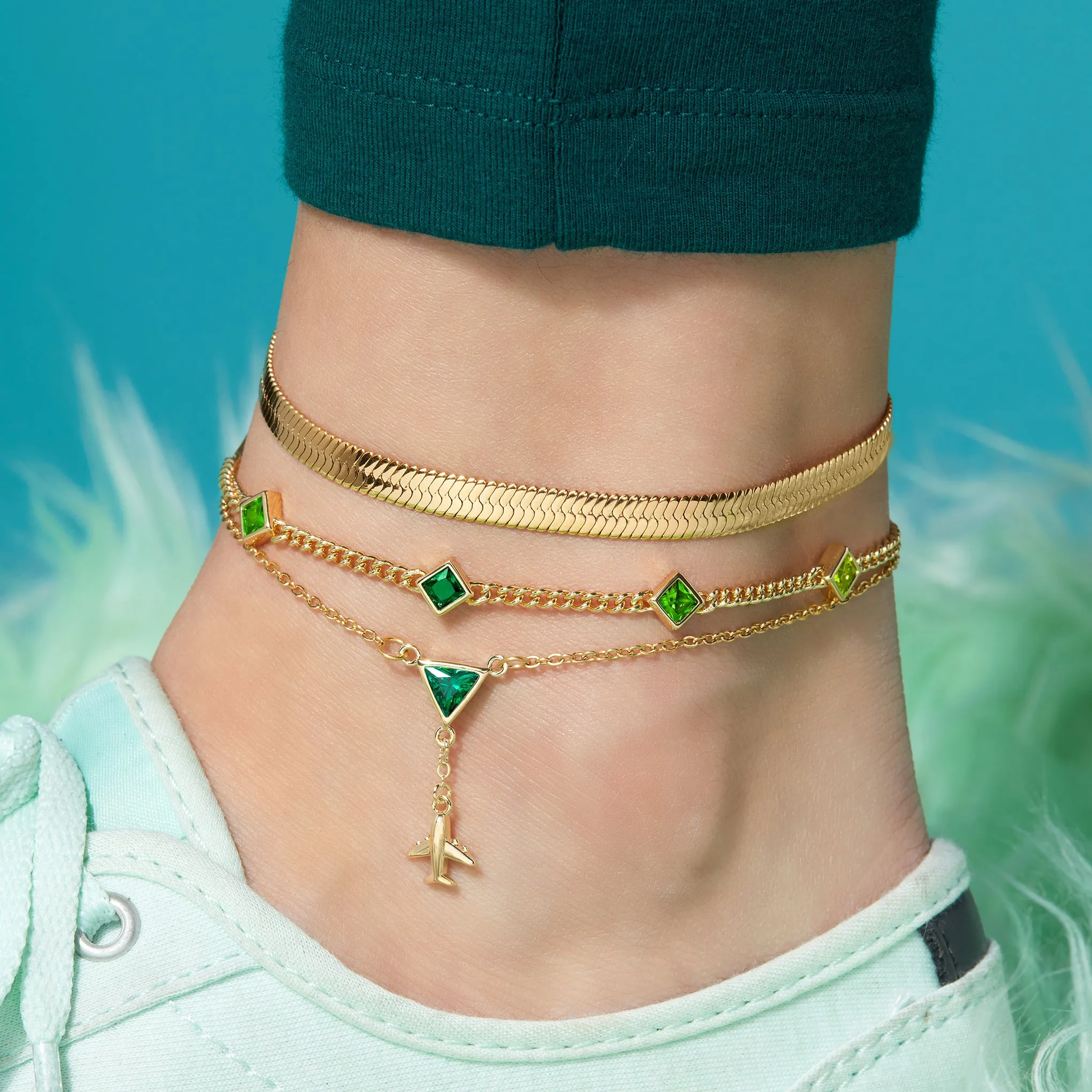 Aura Anklet - Green