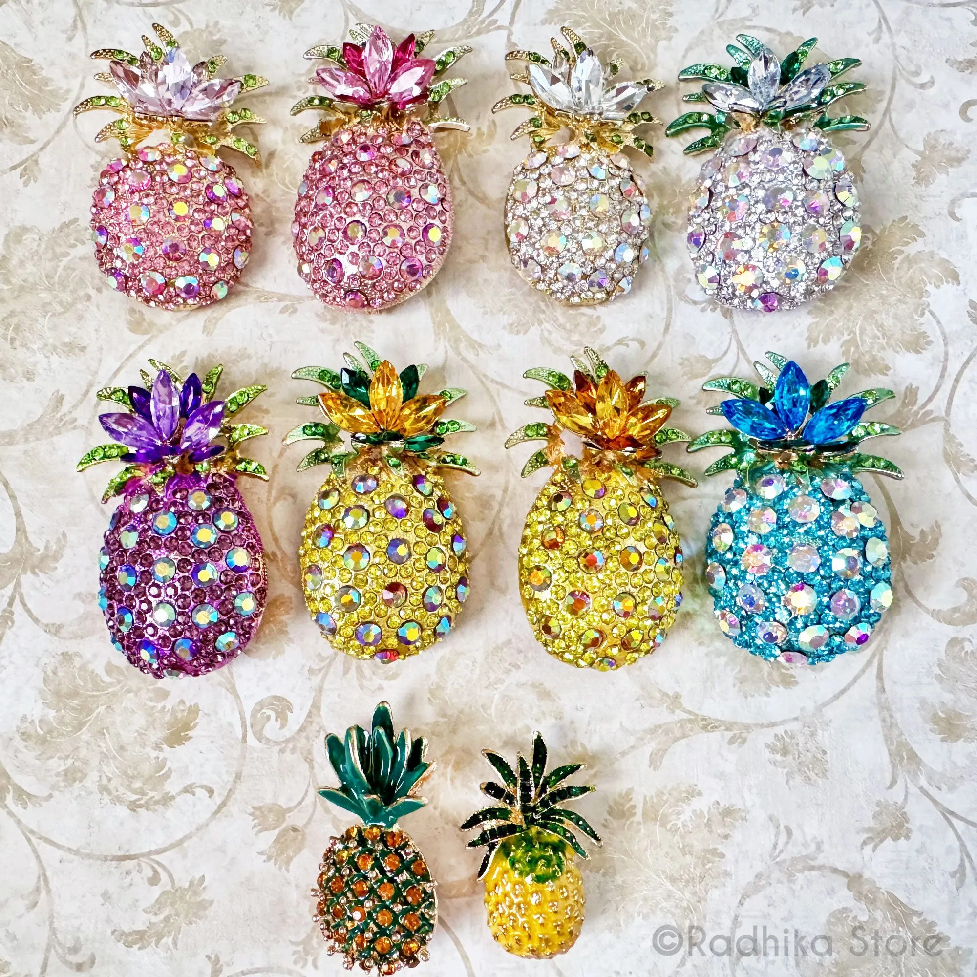 Auspicious Pineapples- Pendants-(Pins)