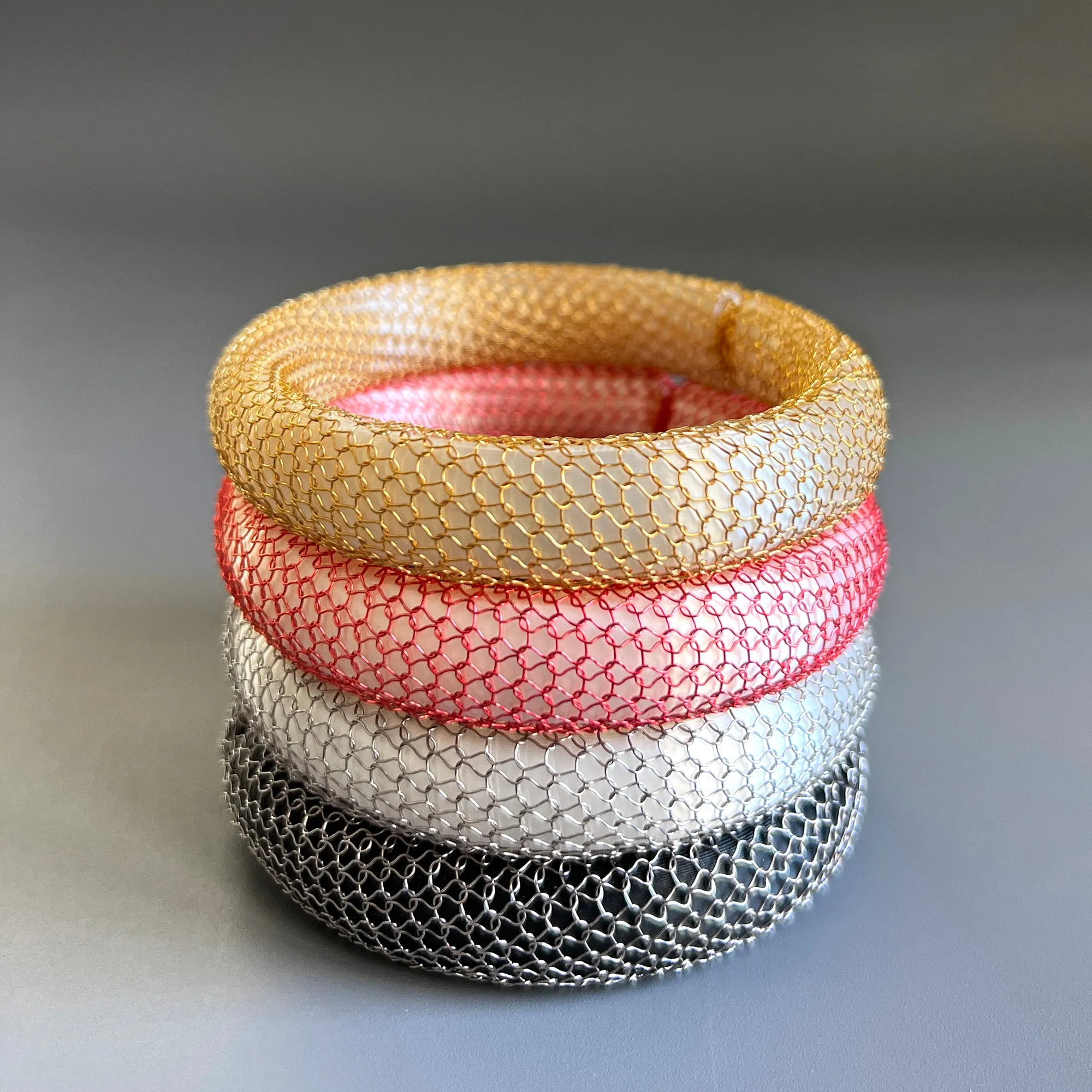 Bangle bracelets - Wire crochet jewelry