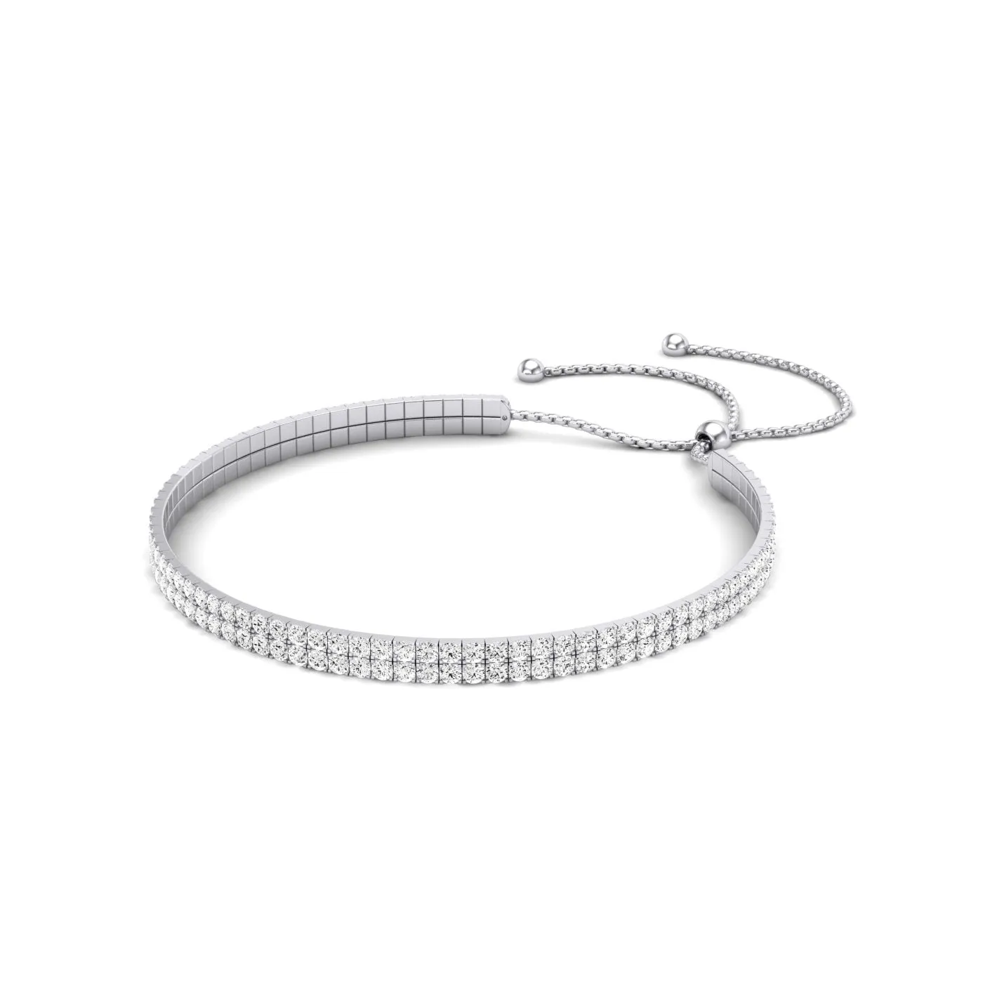 Bethany Double Strand Modern Moissanite Bracelet