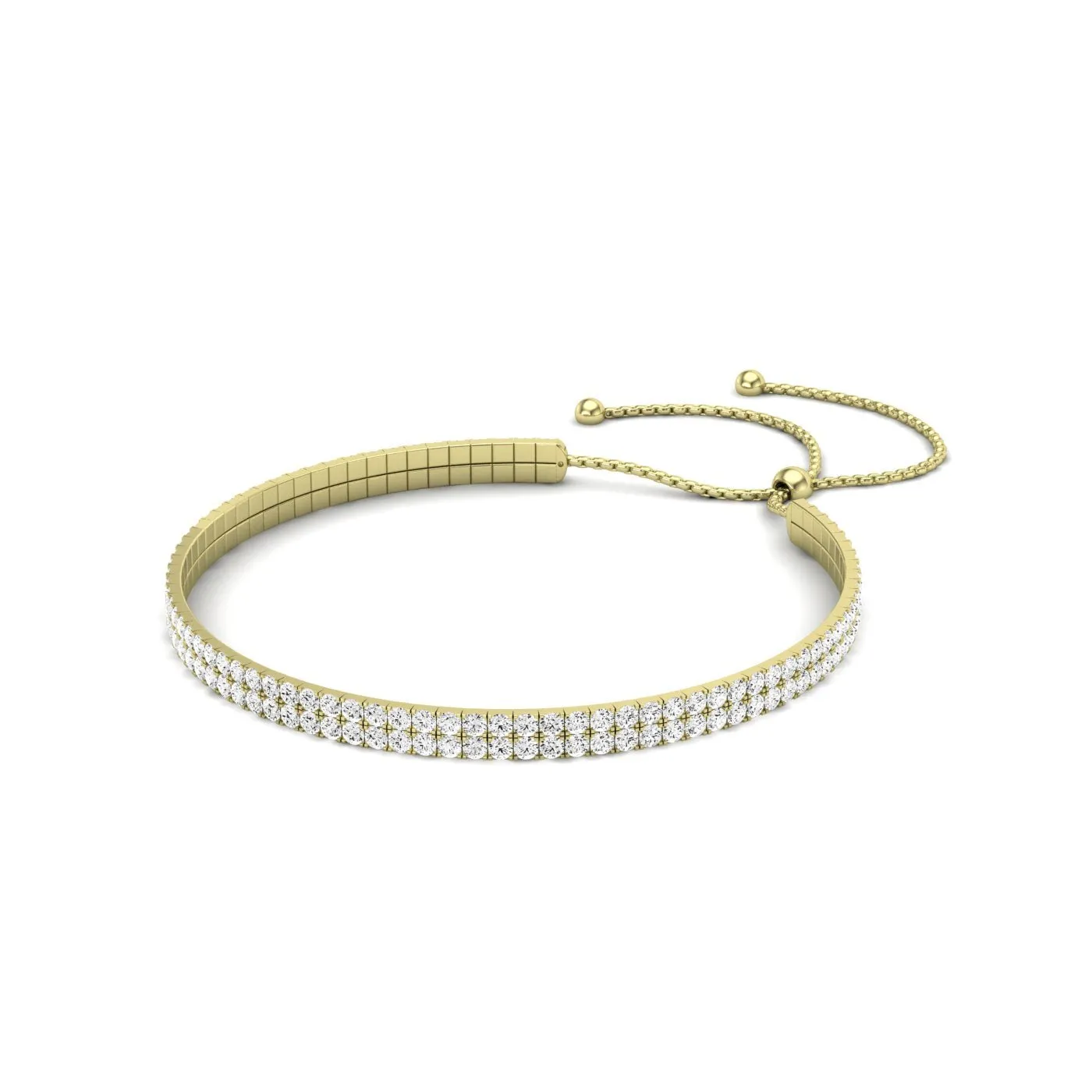 Bethany Double Strand Modern Moissanite Bracelet