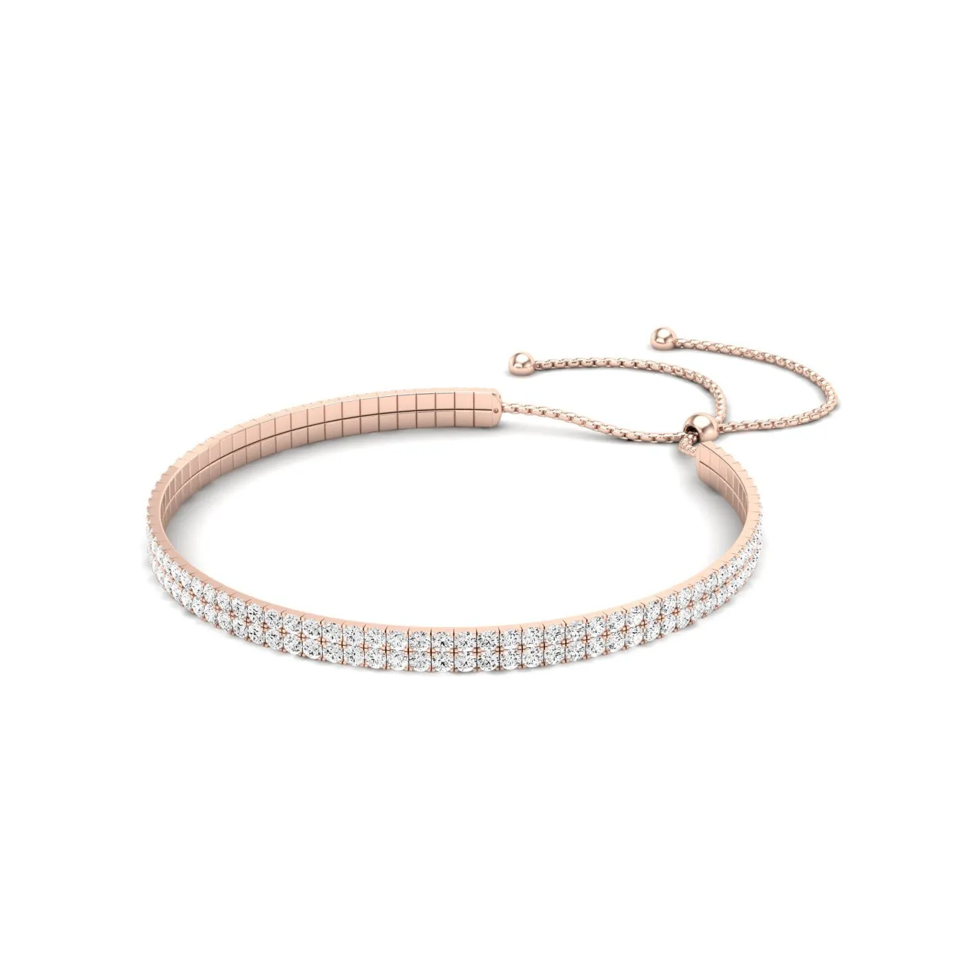 Bethany Double Strand Modern Moissanite Bracelet