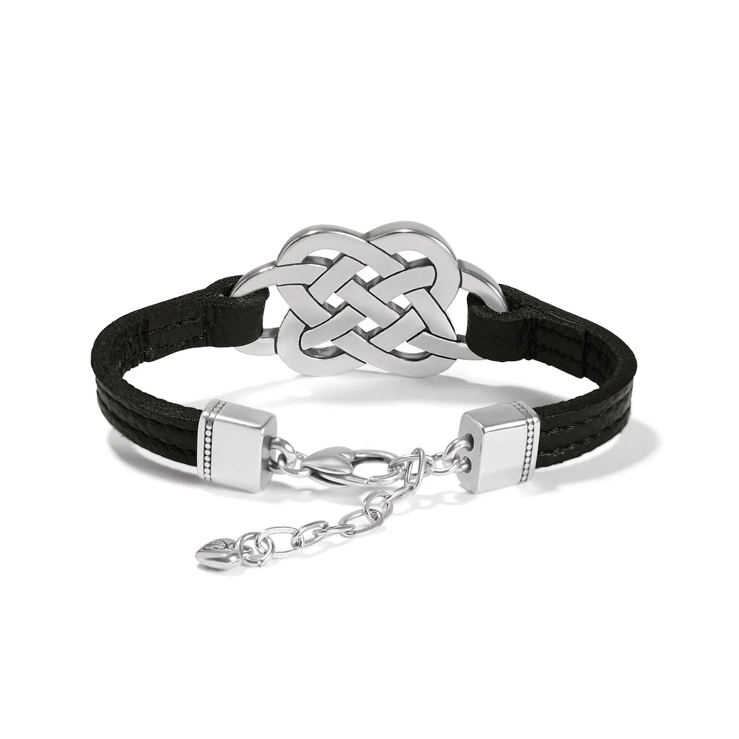 Brighton Interlok Trellis Leather Bracelet in Black or Bourbon