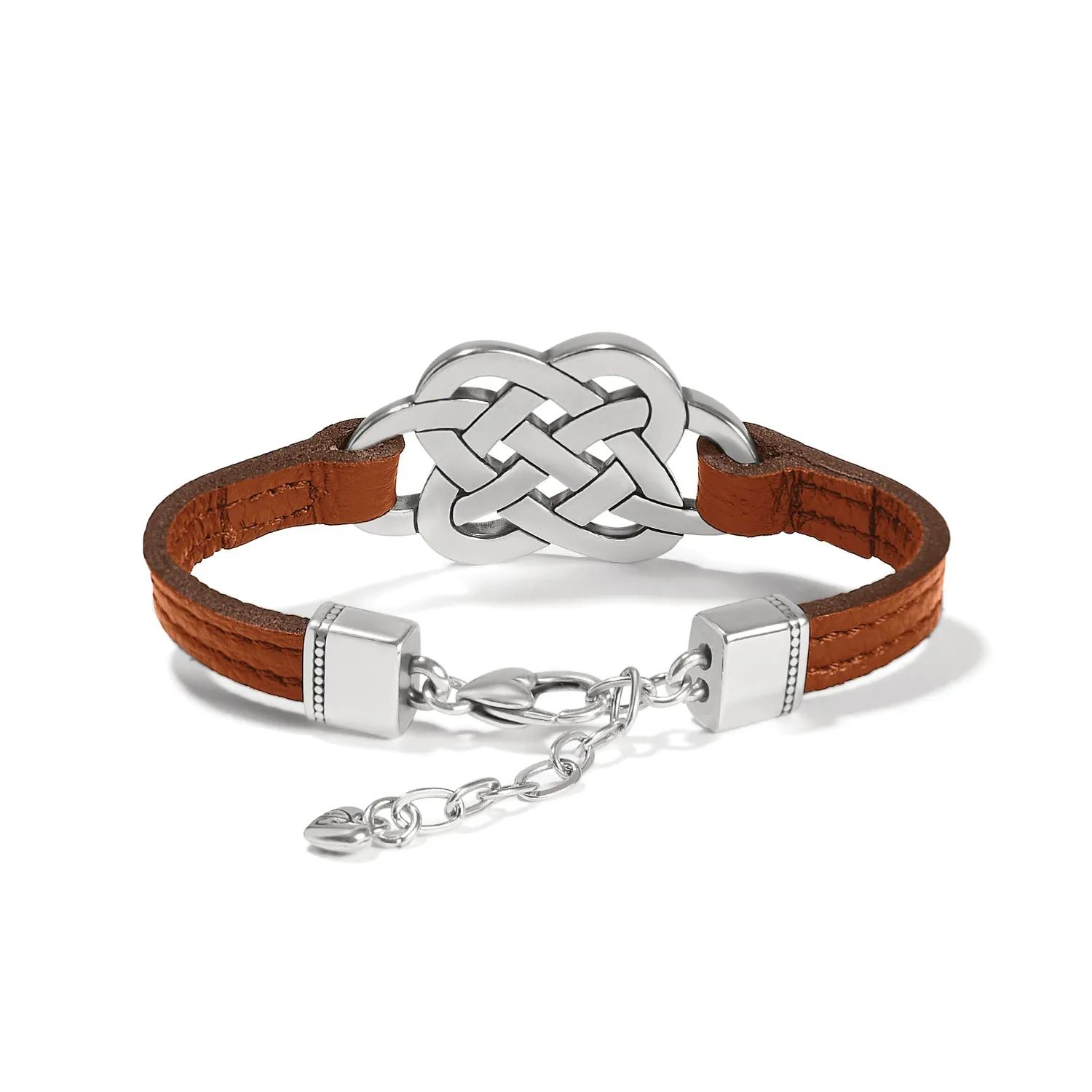 Brighton Interlok Trellis Leather Bracelet in Black or Bourbon