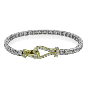 Buckle Bracelet in 18K Gold with Diamonds