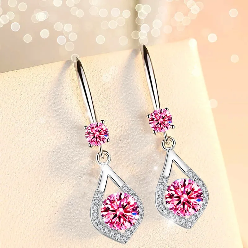 Charm Zircon Stone Wedding Earrings