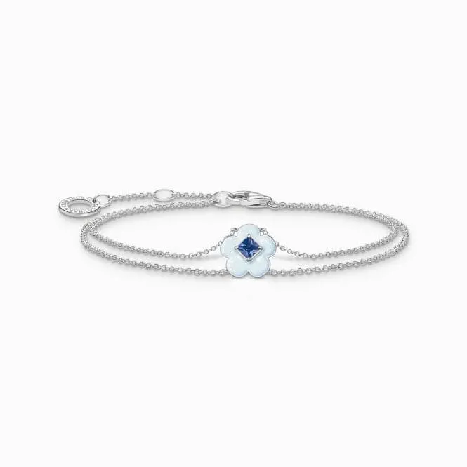 Charming Flower With Blue Stone Bracelet A2093-496-1