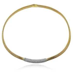 Choker Necklace in 18k Gold with Diamonds