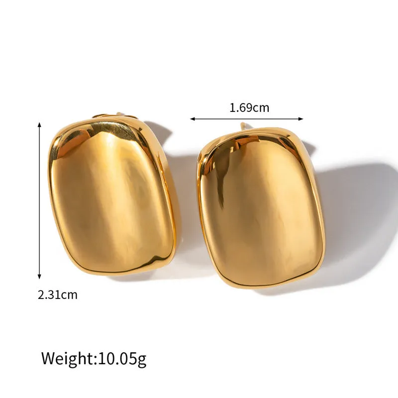 Chunky  Gold Stud Earrings  JLT12739