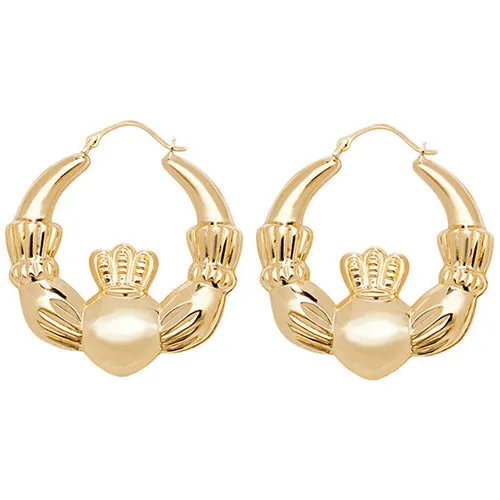 Claddagh Gold Hoops