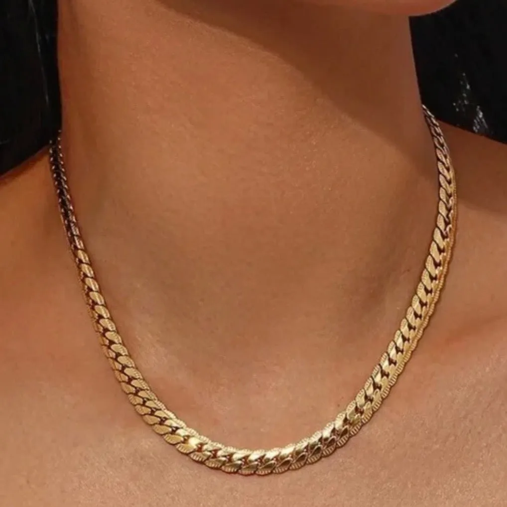 Classic 18K Yellow Gold-Filled 6MM Chain 20”