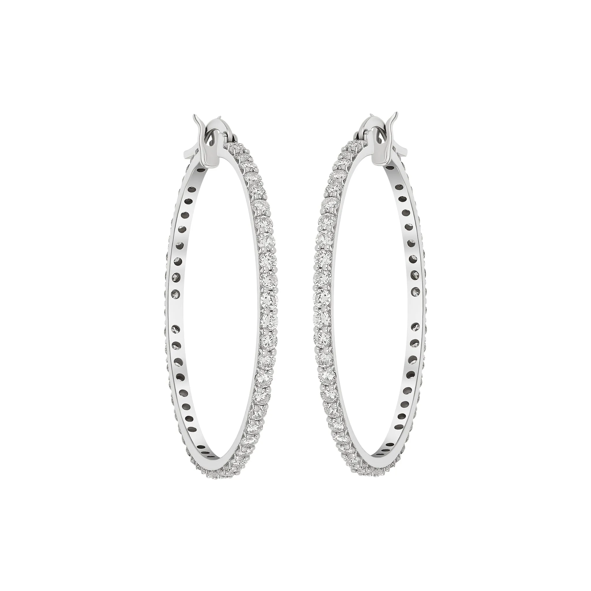 Classic Diamond Hoops