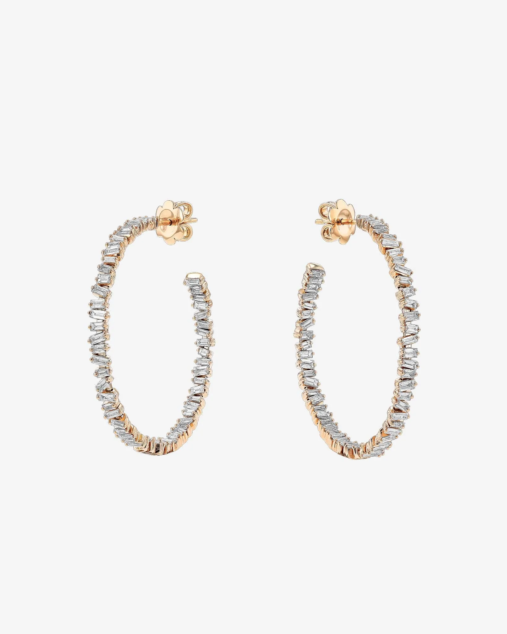 Classic Diamond Midi Hoops