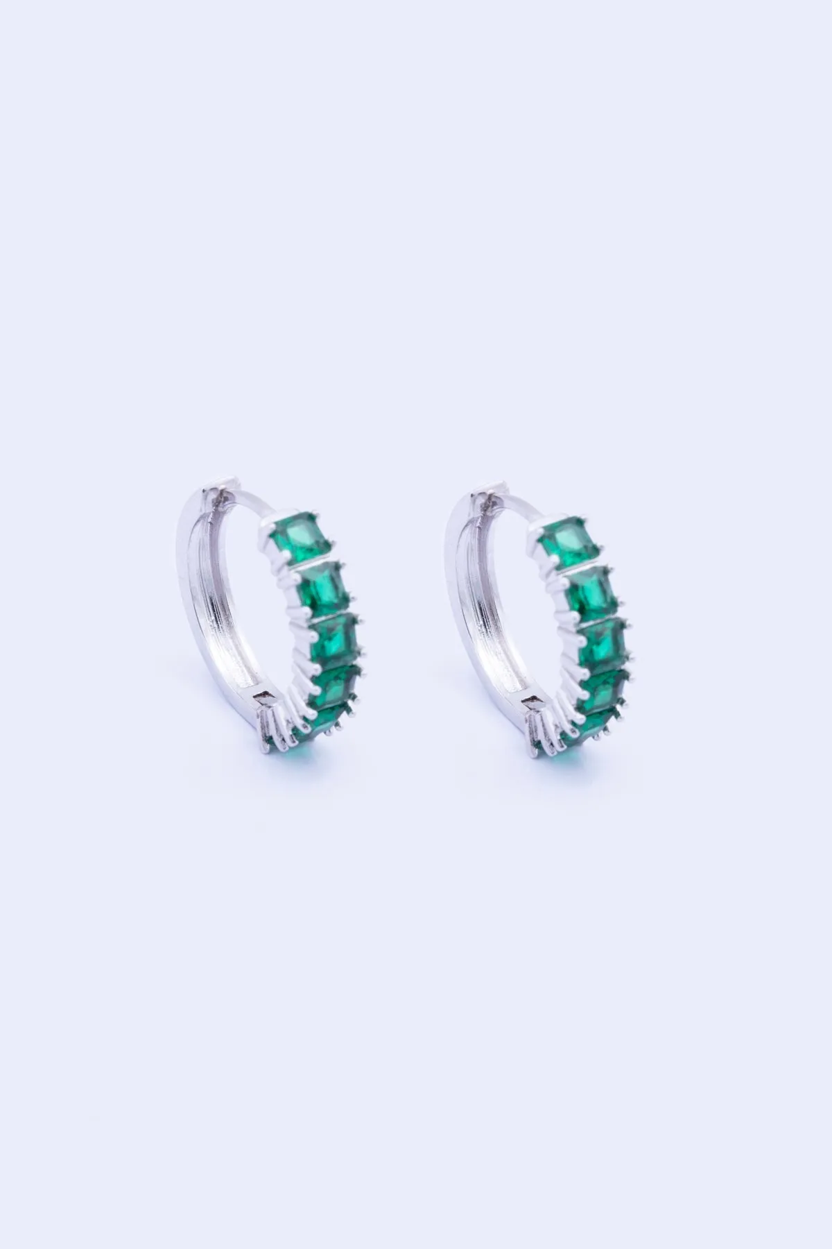 Classic Emerald Hoops