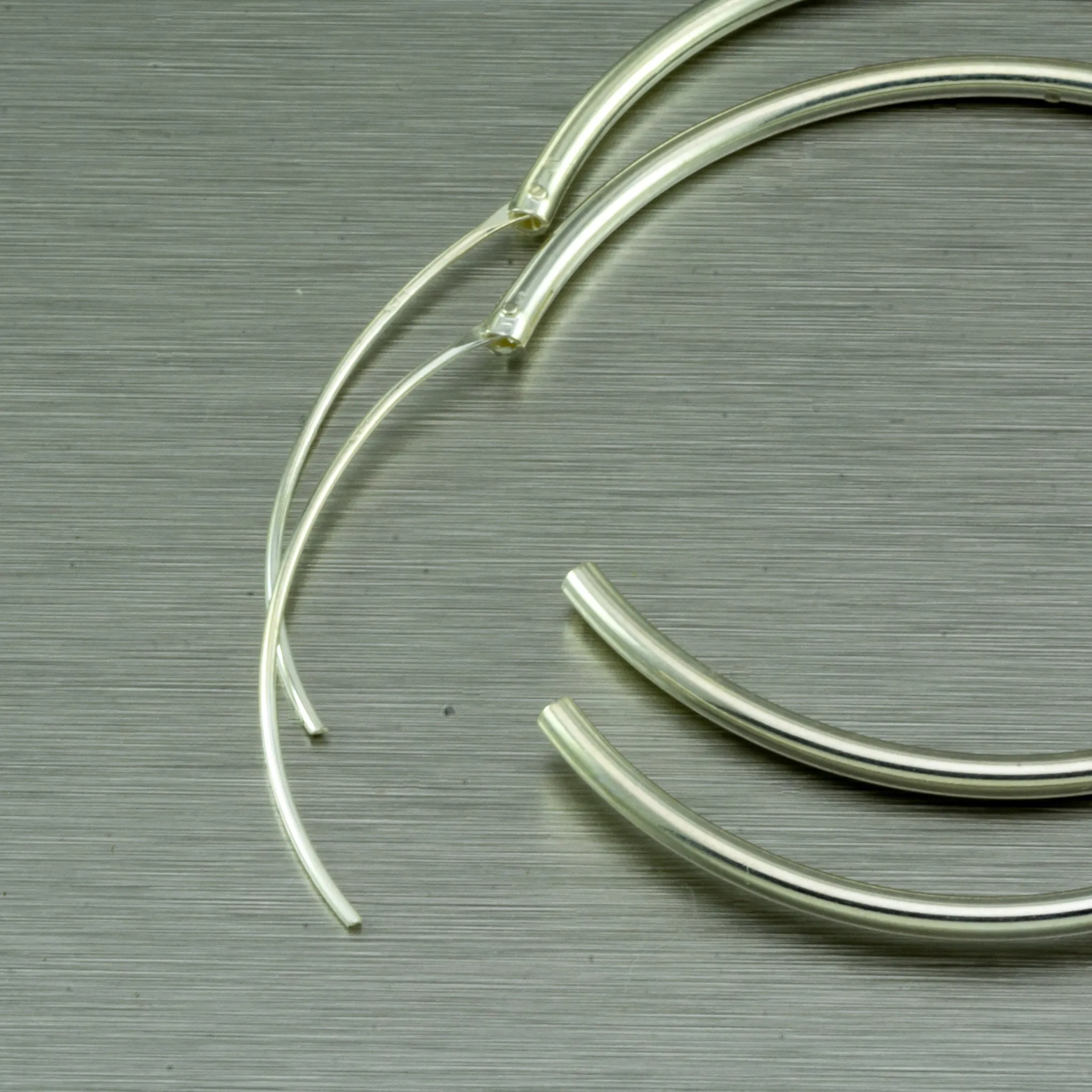 Classic sterling silver hoop earrings