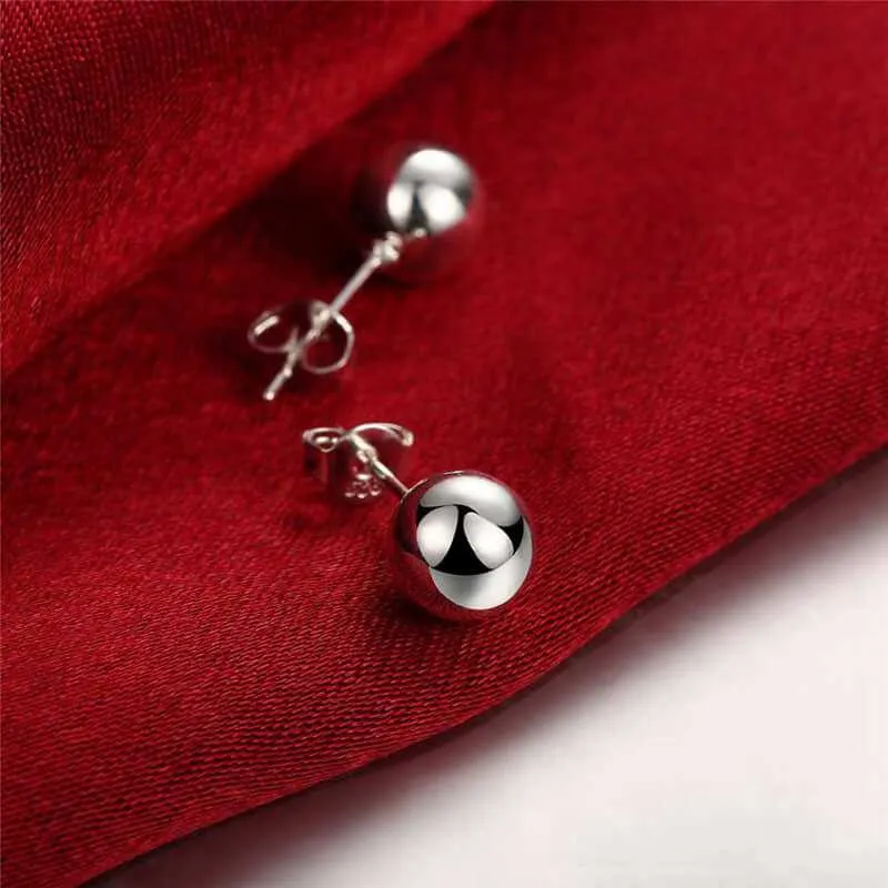 Creative 6M 8M 10M Bead Stud Earrings