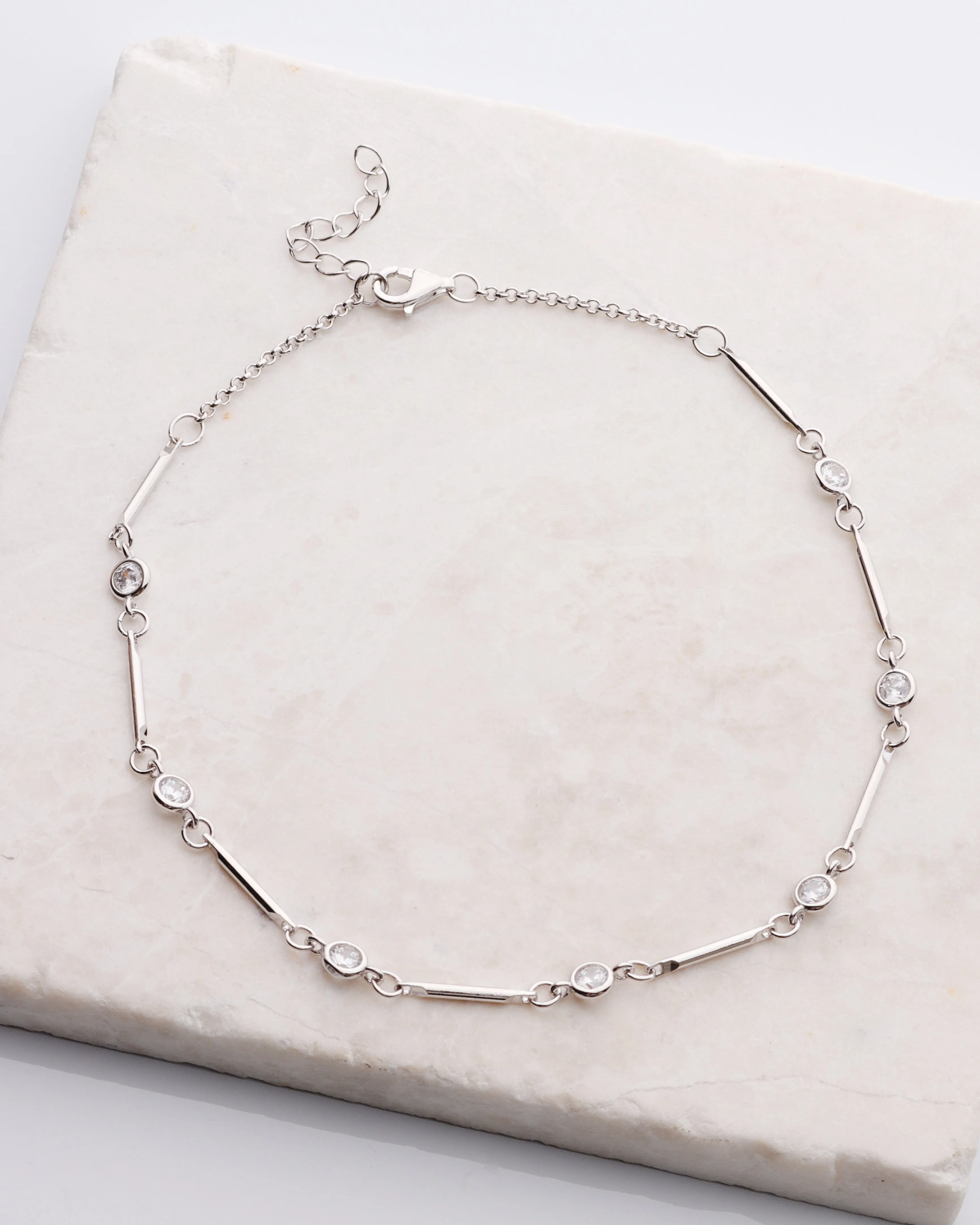 CZ & Bar Anklet