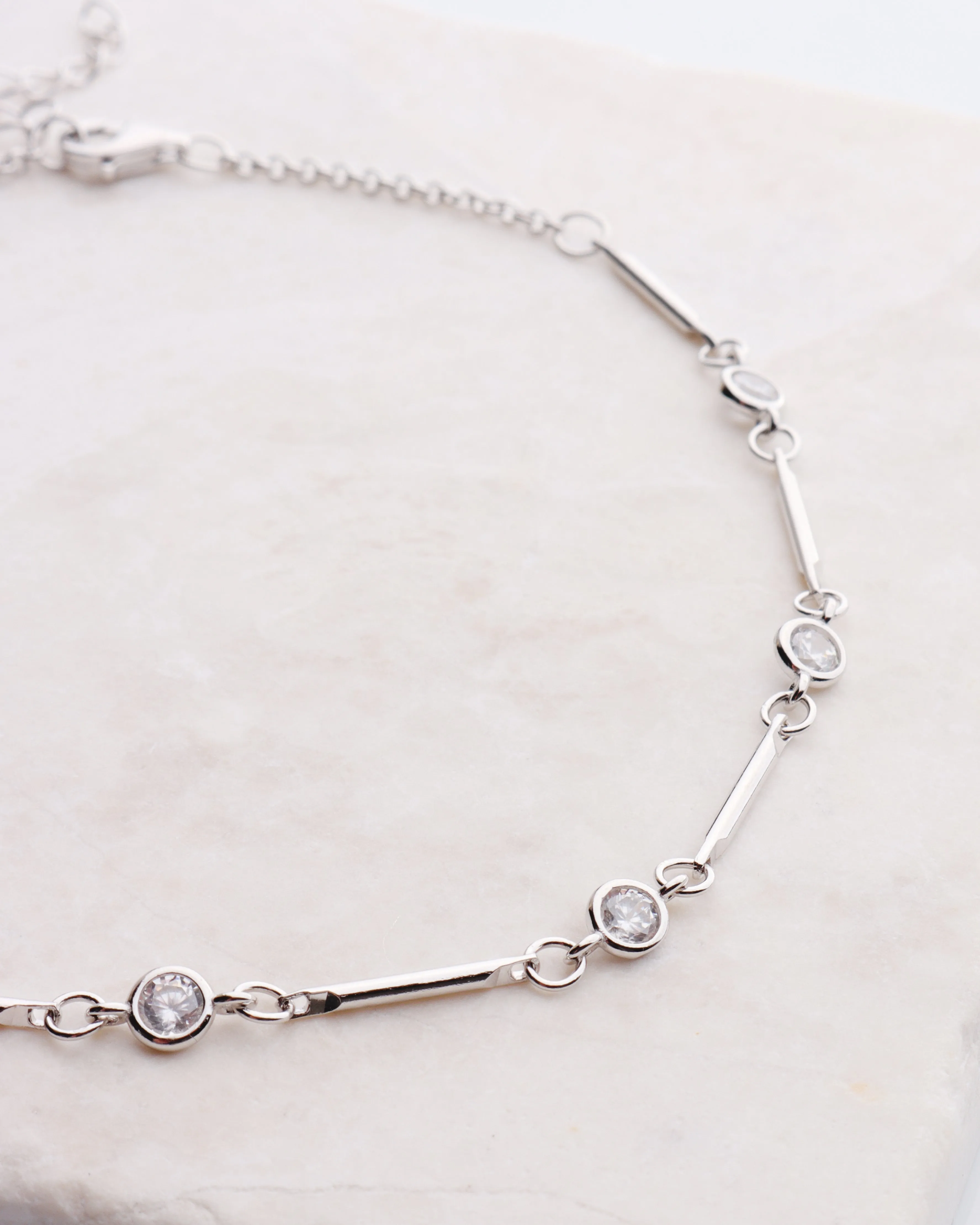 CZ & Bar Anklet