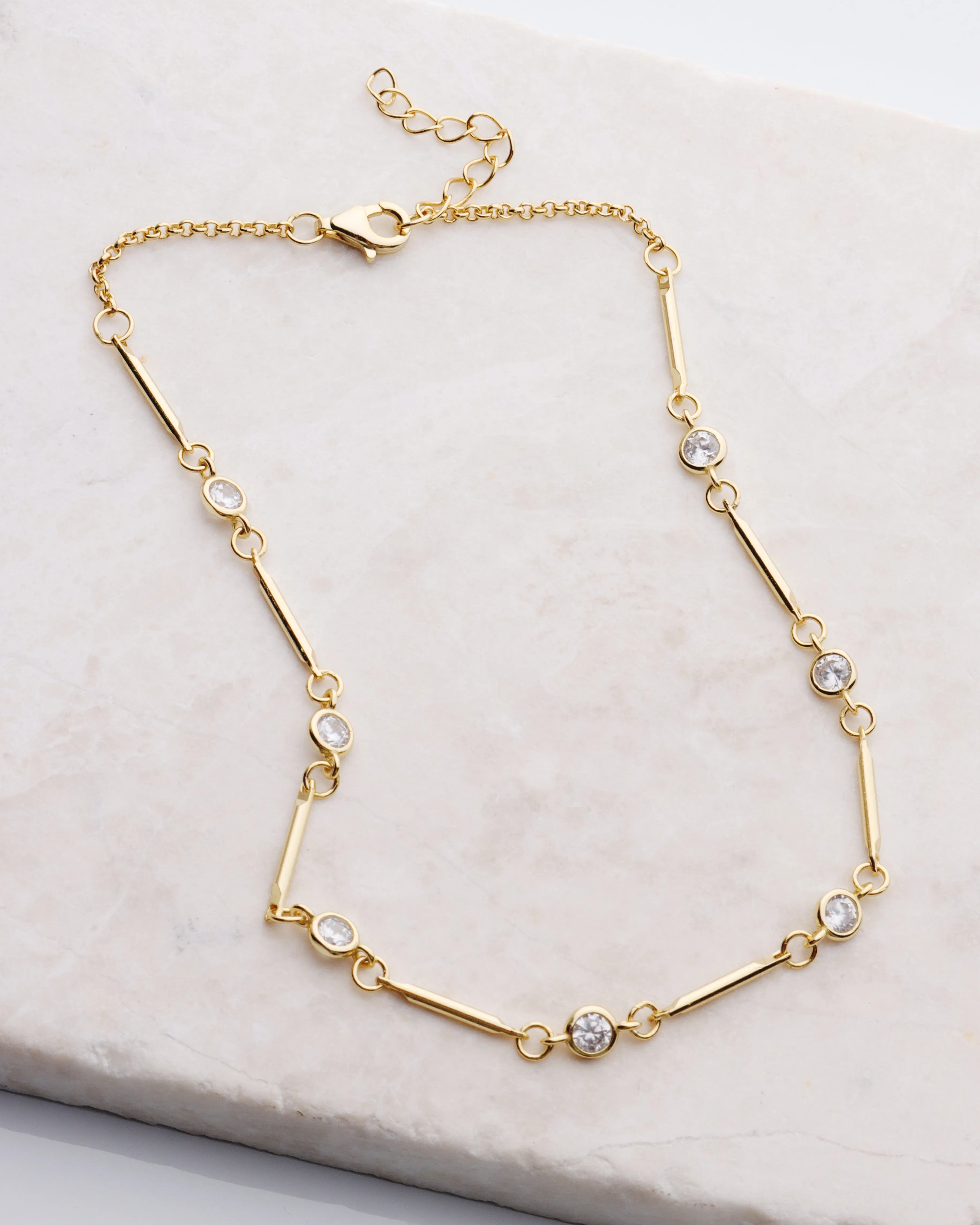 CZ & Bar Anklet