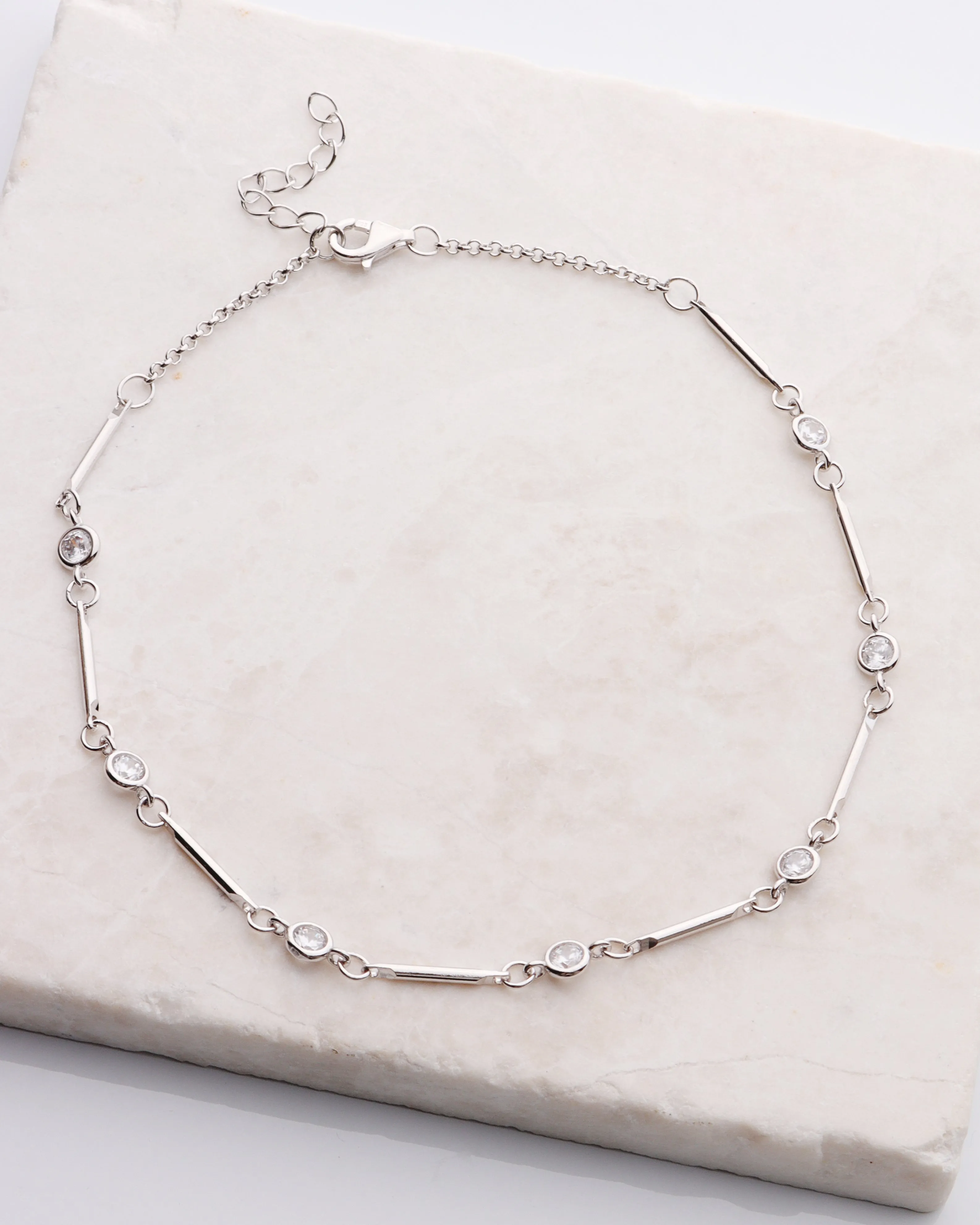 CZ & Bar Anklet