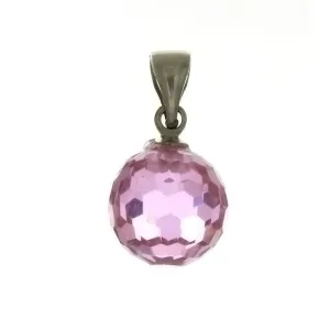 CZ Ball Pink 10mm Pendant