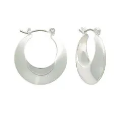 Ear Sense Crescent Puff Hoop Earrings F469