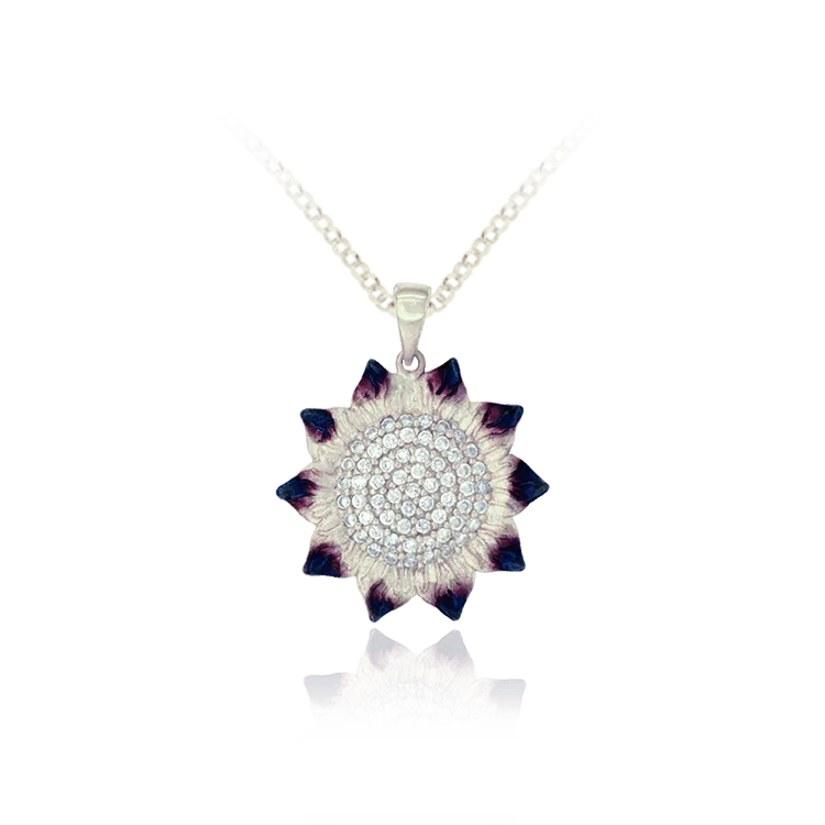 Ember Sunflower Pendant