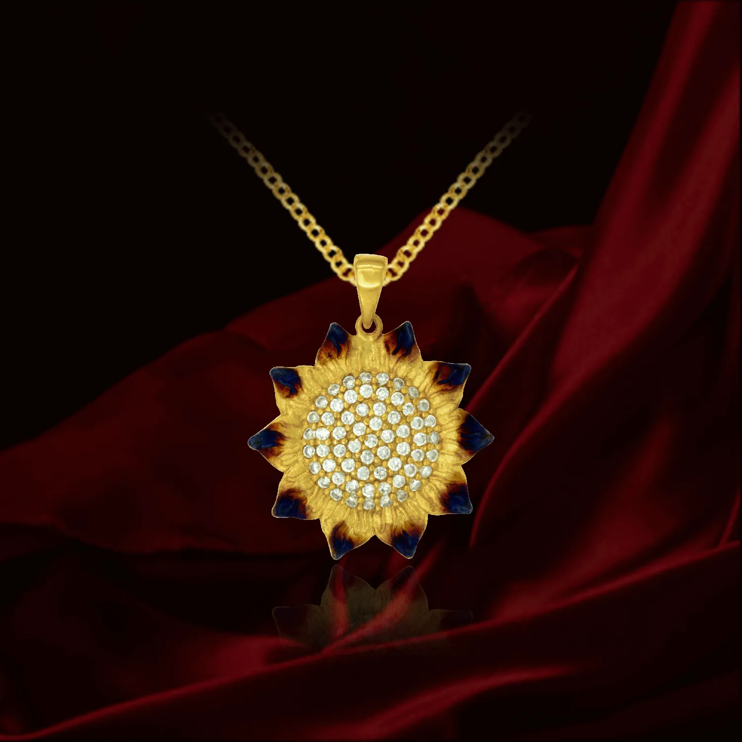 Ember Sunflower Pendant