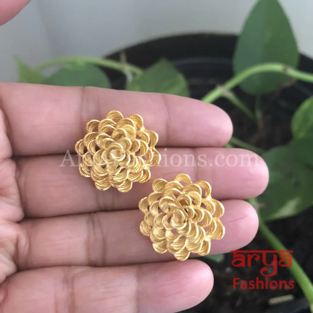 Esha Wire Mash Fusion Studs/Flower Studs/Flower Earrings