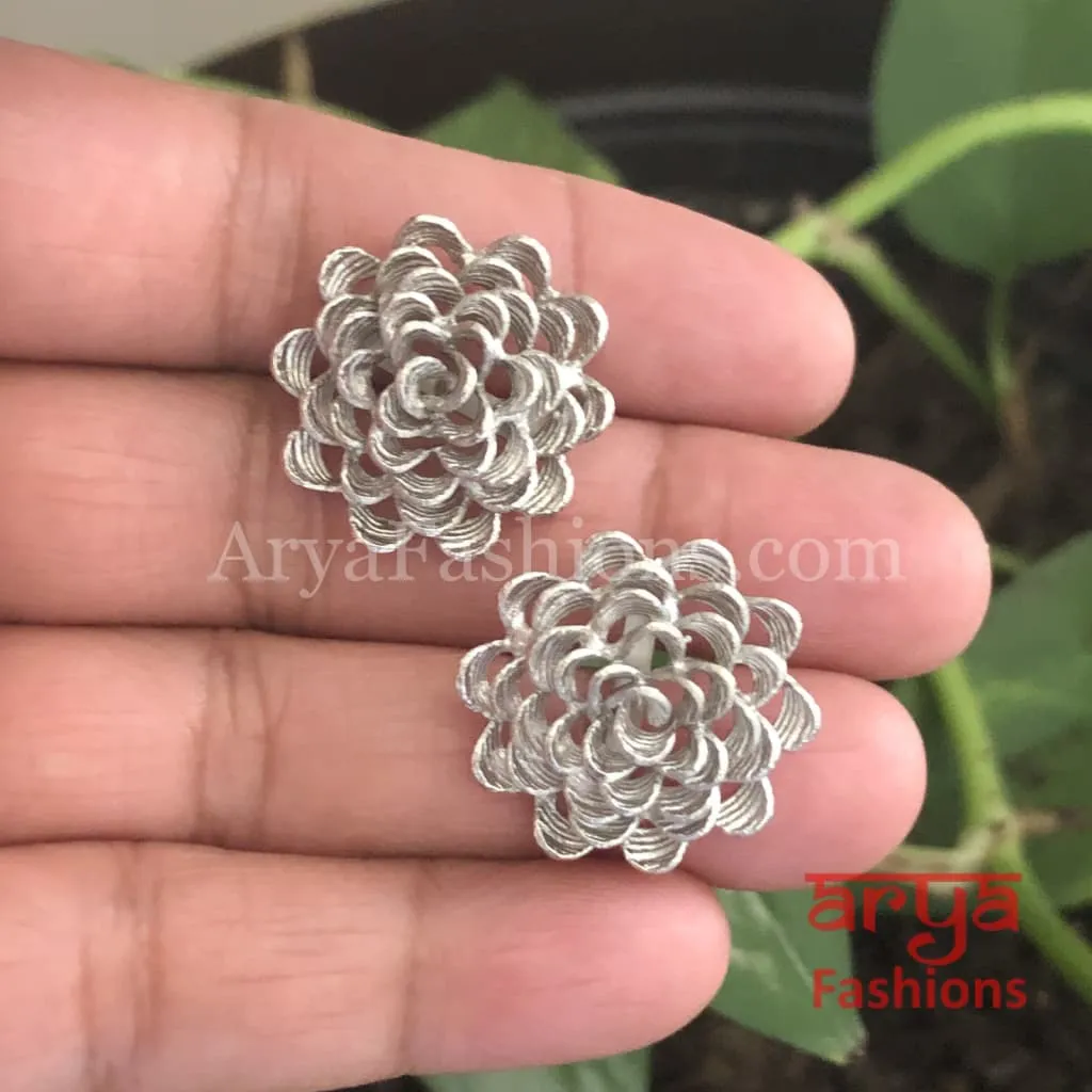 Esha Wire Mash Fusion Studs/Flower Studs/Flower Earrings