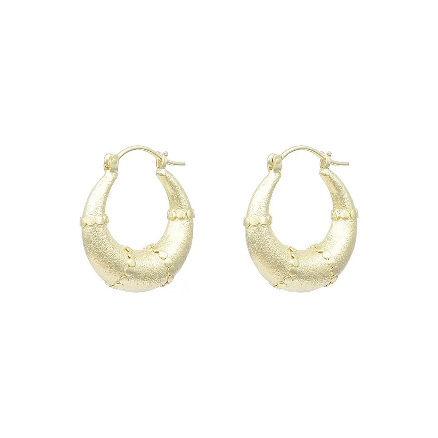 Esmeralda Gold Hoops