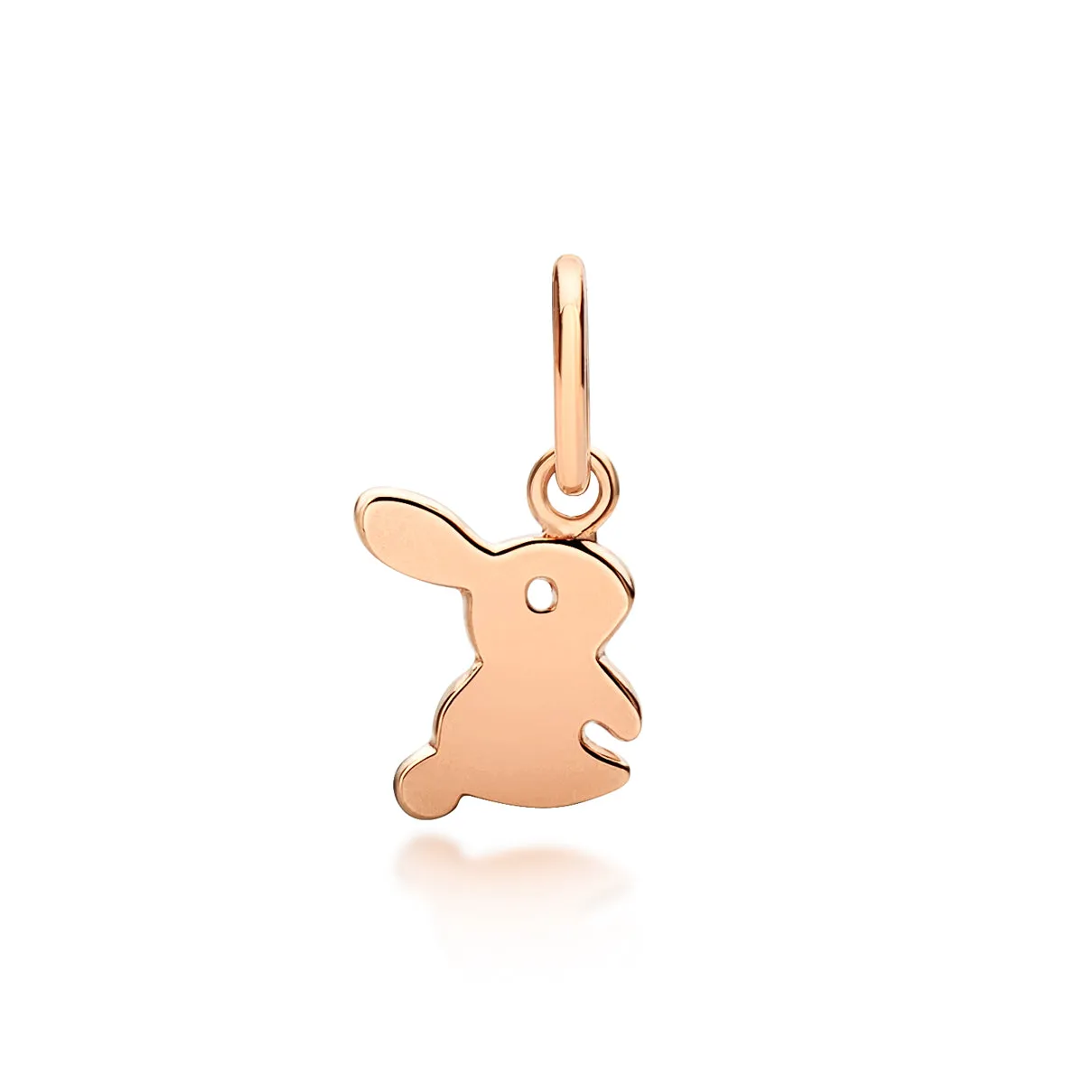 Fluffy Bunny Rabbit Pendant - Rose Gold Vermeil