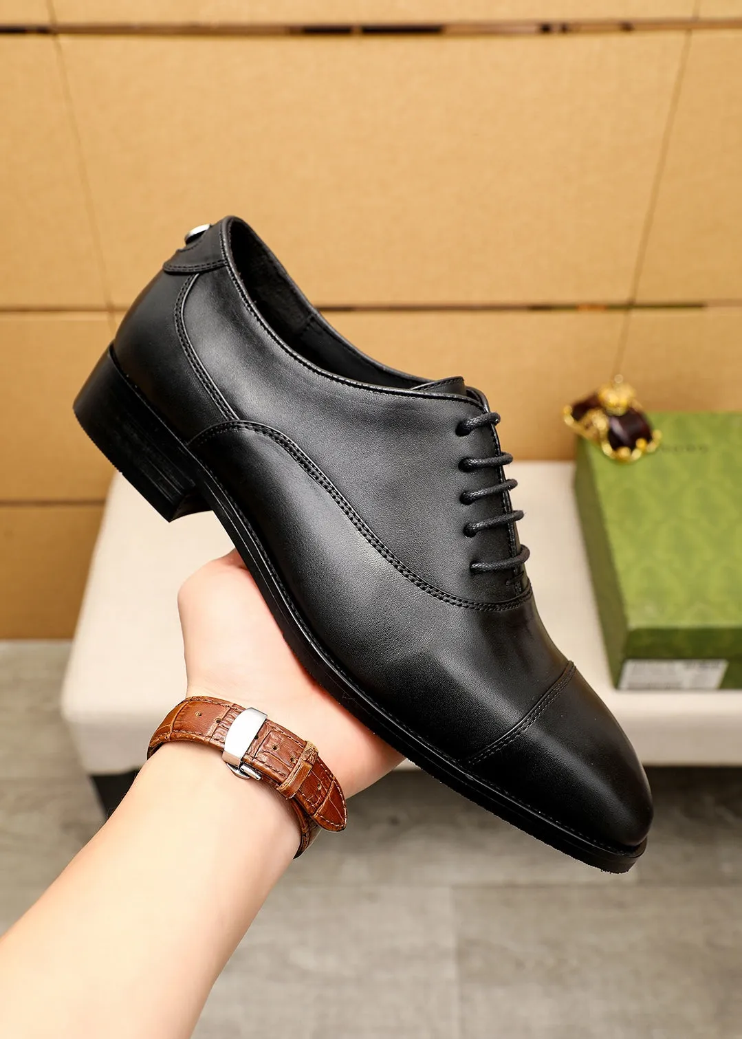 GG MONKSTRAP LEATHER BLACK