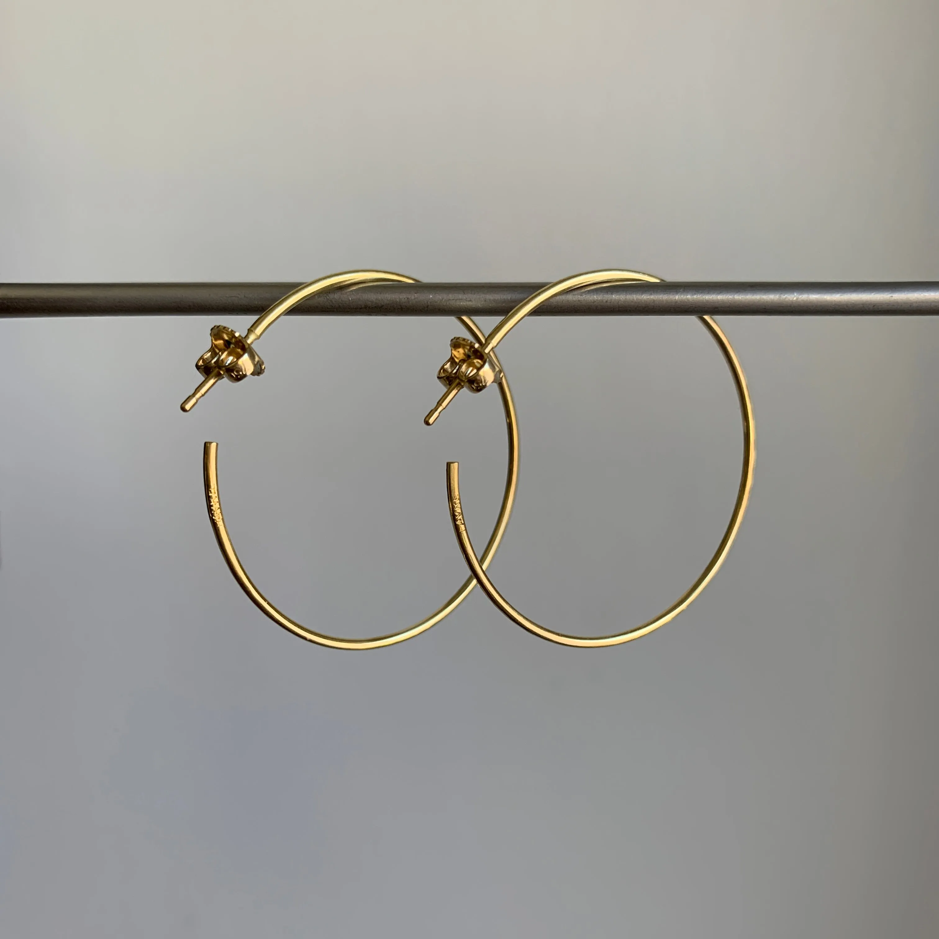 Gold Hammered Hoop Earrings