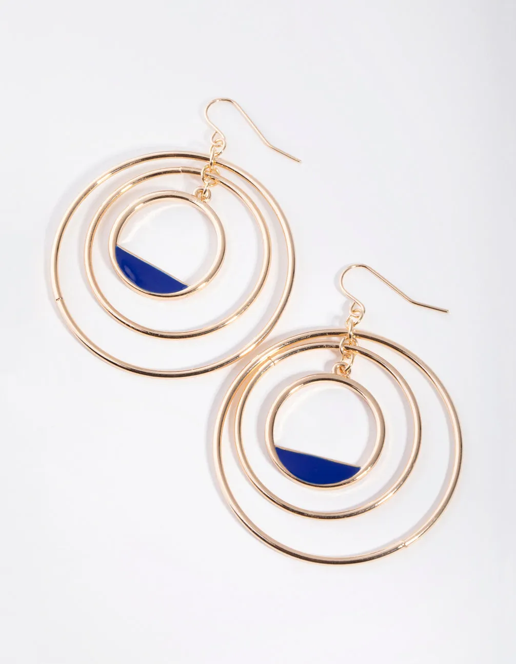 Gold Inside Loop Drop Earrings