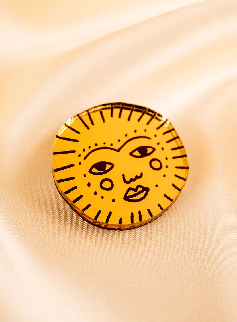 Golden Sun Brooch