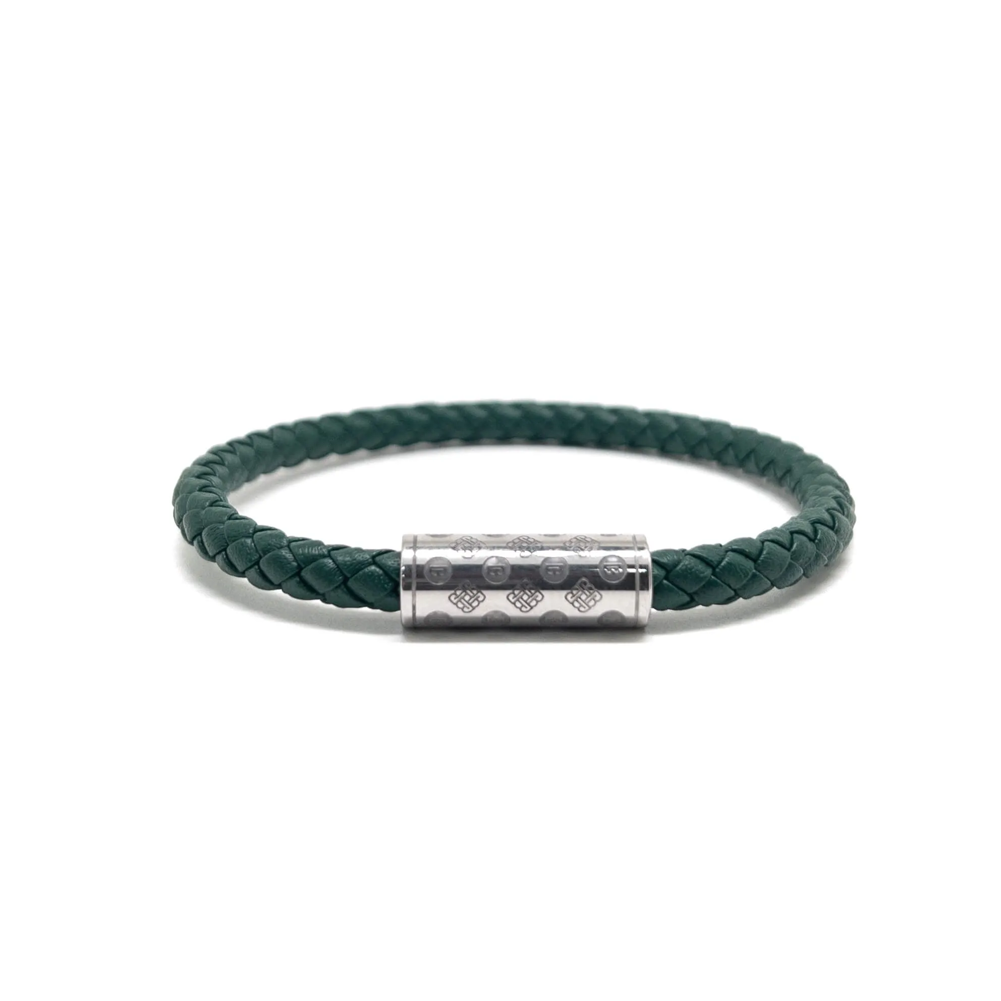 Green and Silver Plated Single Monogram