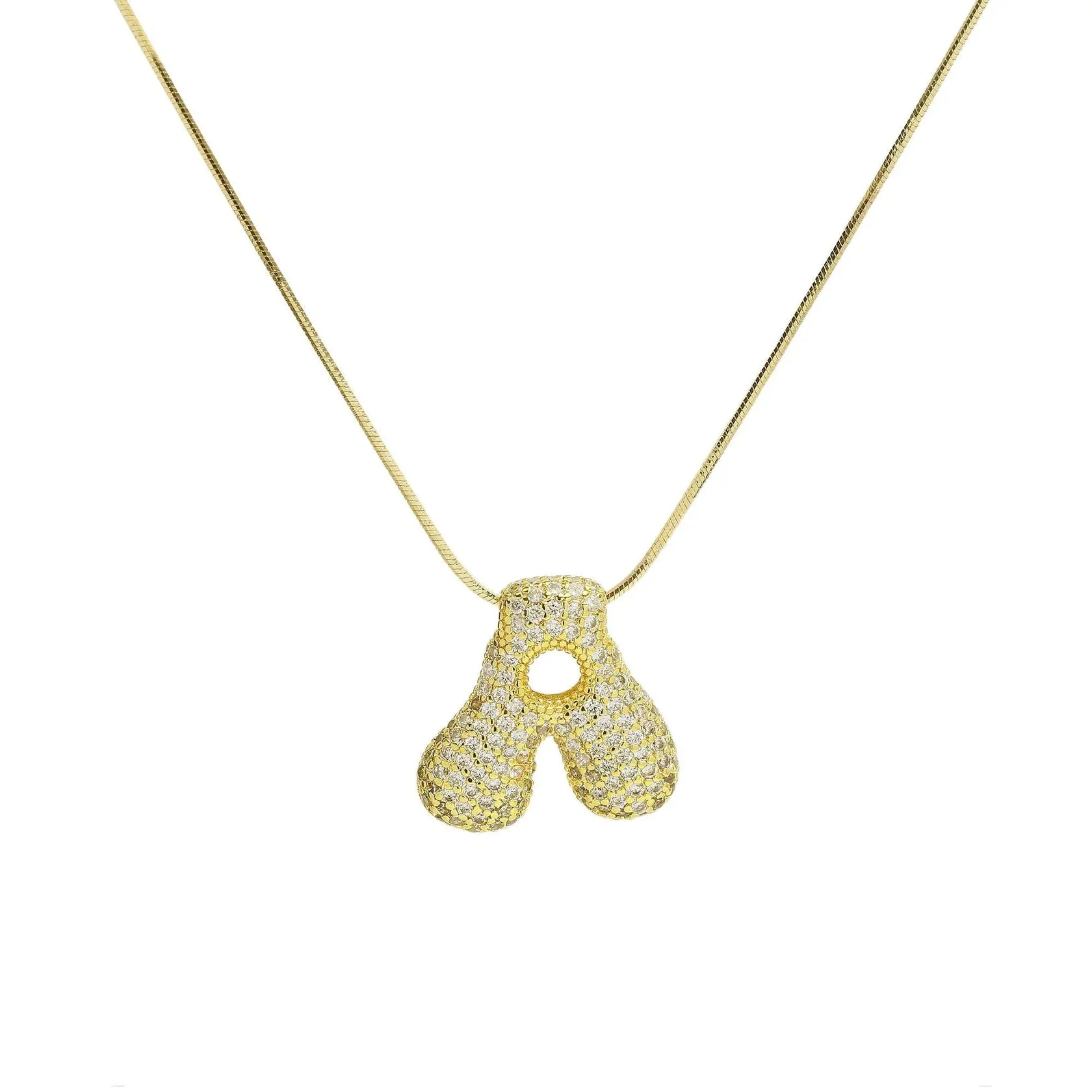 Initial CZ Waterdrop Necklace