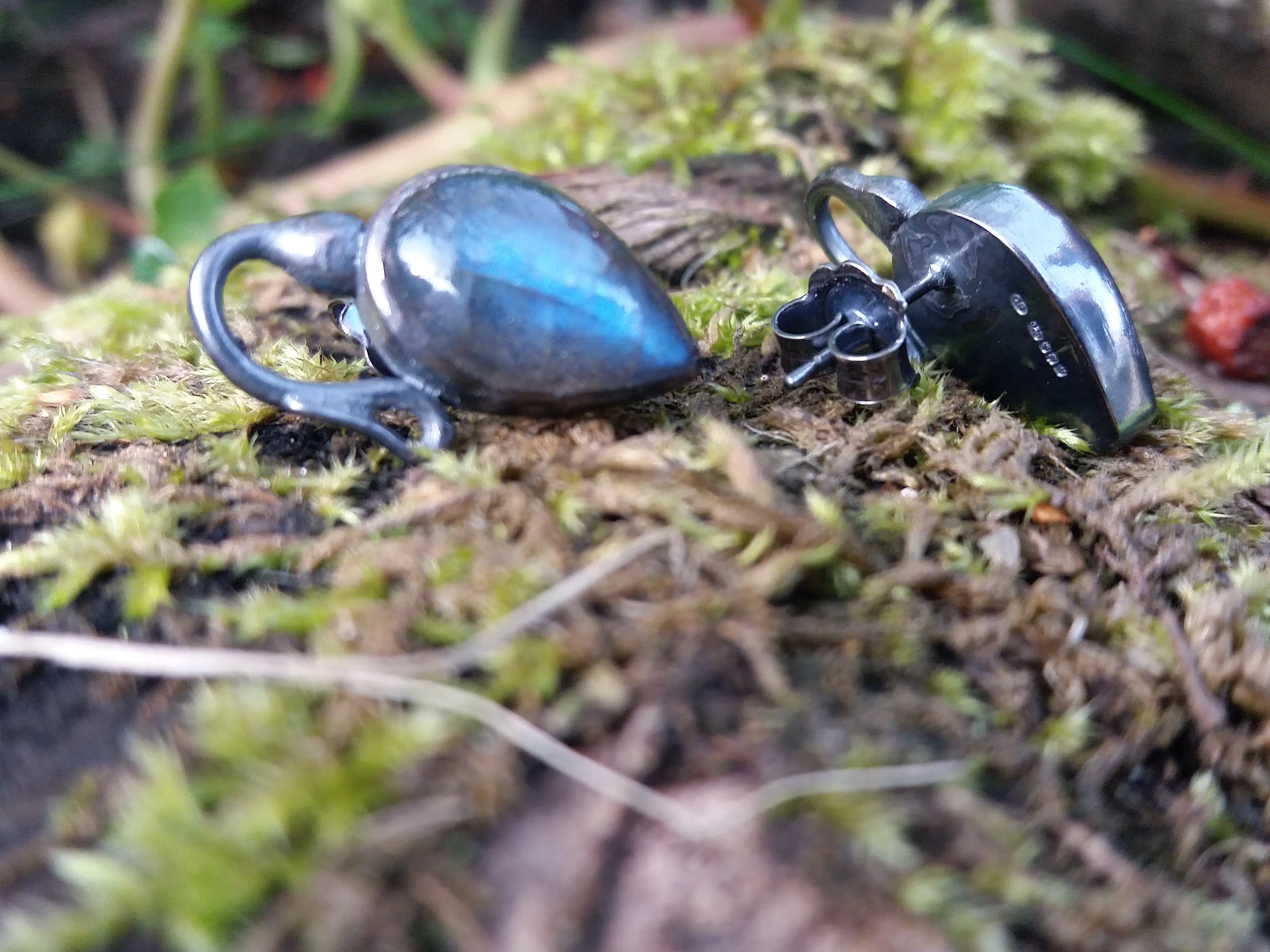 Labradorite Bud Studs