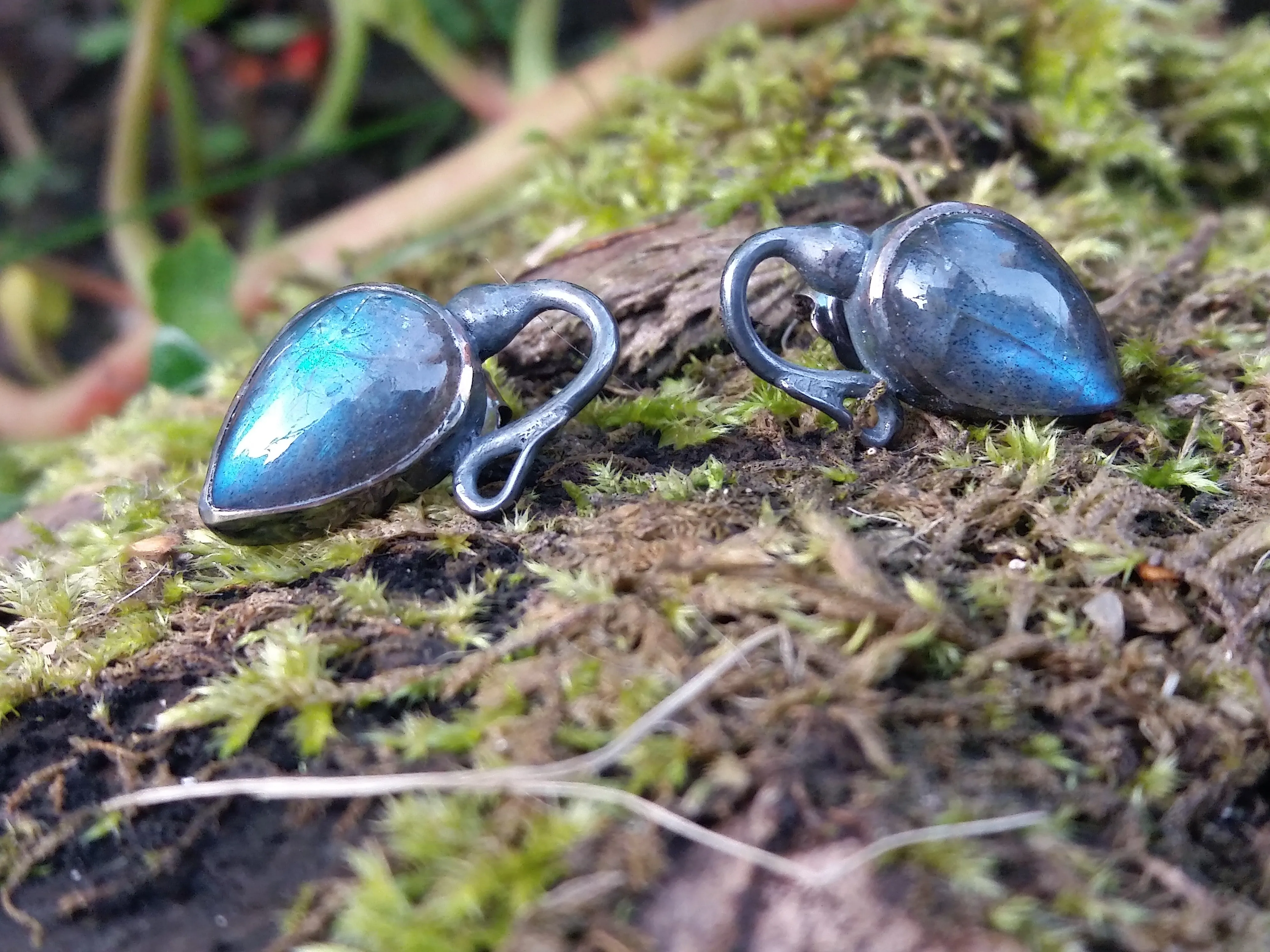 Labradorite Bud Studs