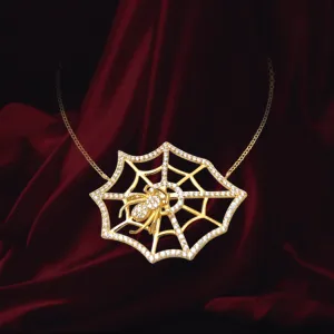 Large Spider Web Necklace